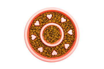 Pet bowl isolated on white