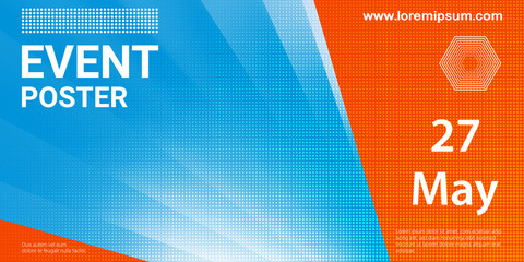 Event poster. Party background. Fluid flow.Vector