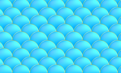Mermaid kawaii pattern. Fish scale. Vector.