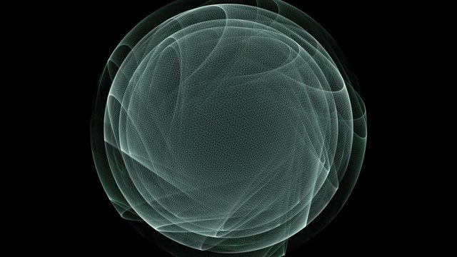 Evolving abstract circular geometric mathematical patten on black