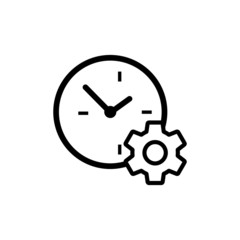 Time management icon. Vector graphics