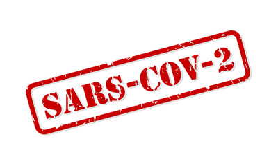 SARS-COV-2 Rubber Stamp Vector
