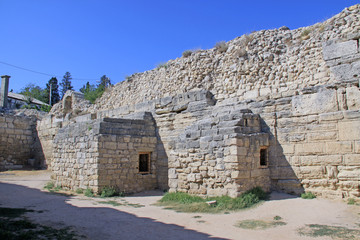 Fototapeta premium Remains of the ancient city of Tauric Chersonesos in Sevastopol
