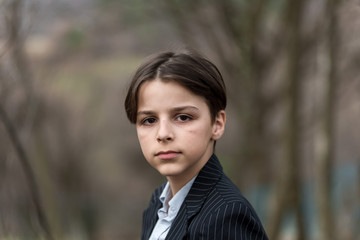 portrait of an 11 year old boy