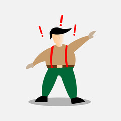 vector image of people being surprised