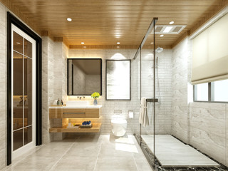 3d render of luxury bathroom