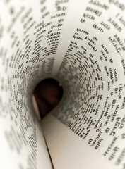 closeup of pages of an old book