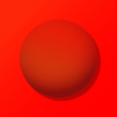Lava red sphere floating on orange background