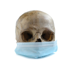Obraz premium Skull in medical mask