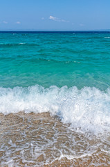 Pefkochori Beach. One of the most beautiful beaches in Peninsula Halkidiki, Greece.