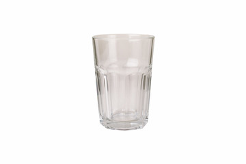 Empty thick glass tumbler