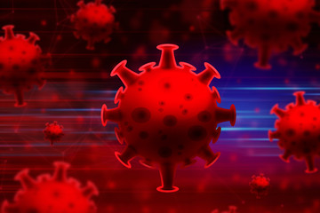 blood dna of covid-19 structure coronavirus crisis outbreak biohazard cell atom disease syndrome in...
