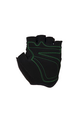 Fingerless glove in black and green color for Cycling