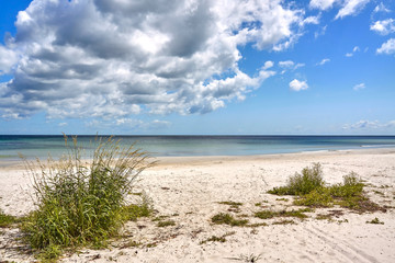 Baltic Sea beach in Snogebaek, Bornholm island, Denmark