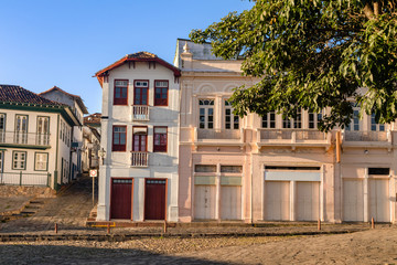 Colonial houses and townhouses in the historic city of Diamantina, Minas Gerais, Brazil