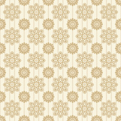 Abstract floral seamless pattern. Geometric flowers on a light background. Wallpaper, paper, fabric, print. Template. Eps 10