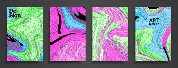 Modern design A4.Abstract bright texture of colored bright liquid paints.Splash  trends paints.Used design presentations, print,flyer,business cards,invitations, calendars,sites, packaging,cover.