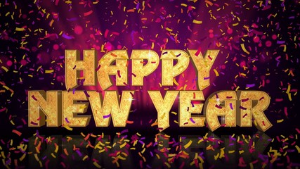 happy new year text message concept illustration