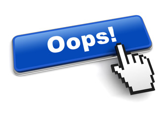 oops concept 3d illustration isolated