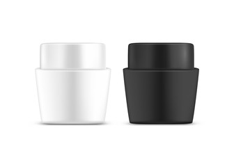 Empty realistic skincare bottle with face cream