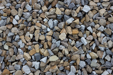 Texture of rubble close-up. Large crushed stone.