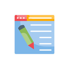 Obraz premium Web Design Vector illustration Flat Design and Development style icon 