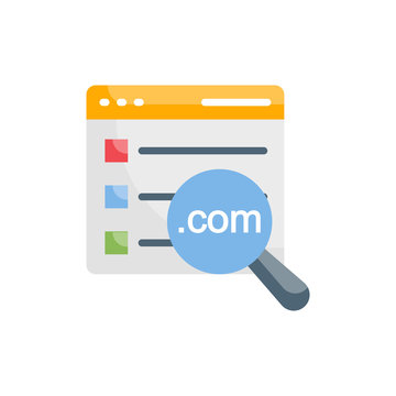 Domain  Vector illustration Flat Design and Development style icon 