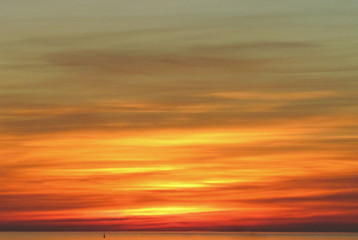 when the sky above the sea in cracks