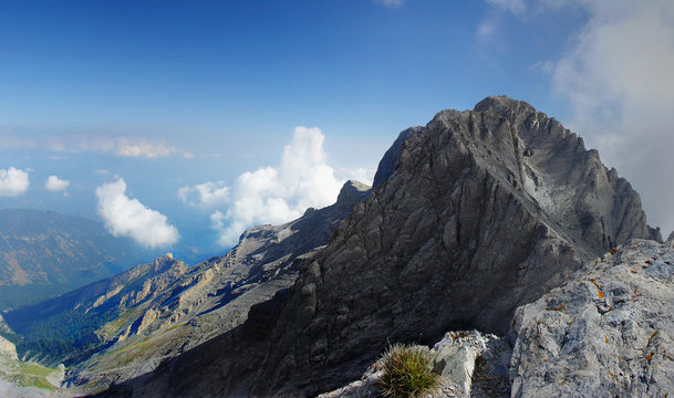 Mount Olympus Mountains in Greece panorama view