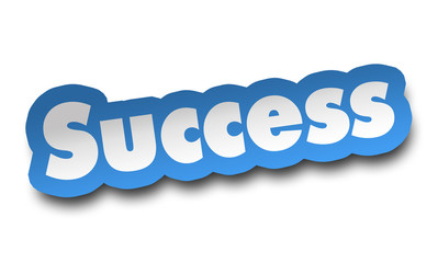 success concept 3d illustration isolated