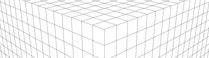 Vector perspective grid. Detailed lines forming an abstract background