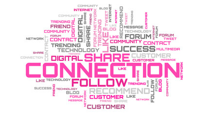 Obraz premium Business social media word cloud concept design