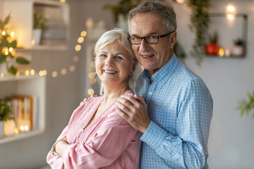 Portrait of a happy senior couple at home 