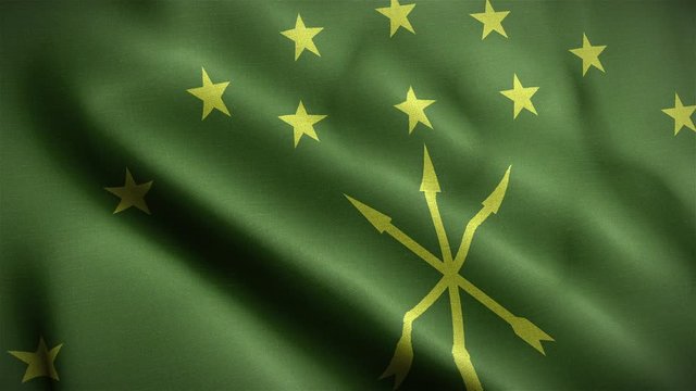 Flag of Adygea 3D Loop