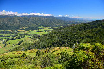 Beautiful New Zealand landscape near Takaka.