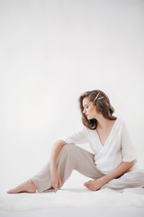 Beauty Pregnant Woman . Pregnant Belly. Beautiful Pregnant Woman Expecting Baby. Maternity concept