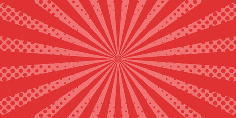 Vector background in comic book style with halftone gradient. Retro pop art design