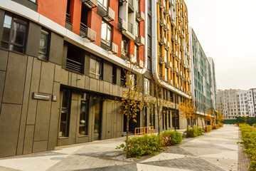 Obraz premium Kiev, Ukraine - 13.11.2019: Residential district 