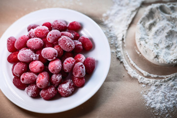 Wheat flour and frozen dogwood
