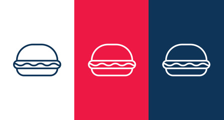 Fototapeta premium Burger icon for web and mobile