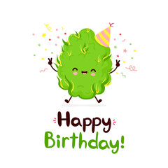 Cute happy smiling weed bud