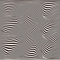 Optical illusion. Hallucination.Illustration twisted . Abstract background of stripes. Vector.