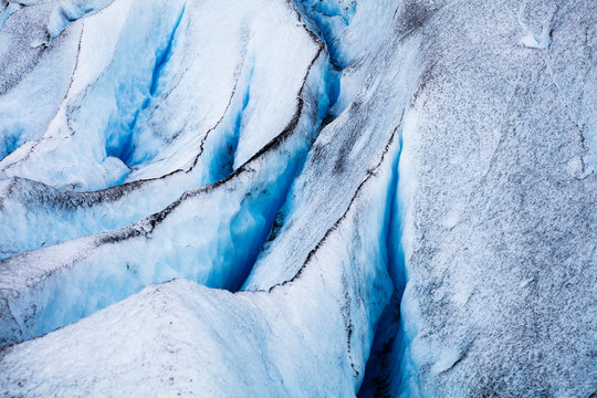 Detail of the Ice Field at Perito Moreno Glacier, Los Glaciares National Park, UNESCO World Heritage Site, Patagonia, Argentina, South America