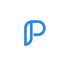 Obraz premium initial letter P logo