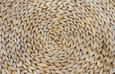 Braided surface from stems of dry corn