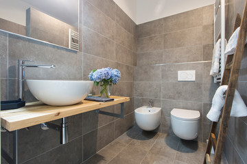 Modern stylish bathroom interior photography
