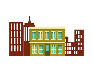 buildings with windows cityscape scene