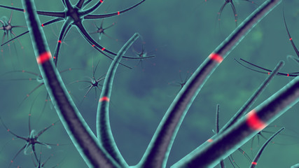 3D rendering of a scary virus with long tentacles. Coronavirus, a threat to human life. Illustration for medical textbooks and teaching materials. Background image, microorganisms in space.