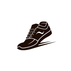 speeding running sport shoes icon isolated on white background - obrazy, fototapety, plakaty