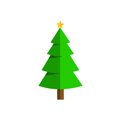 Christmas tree. Isolated vector illustration.	